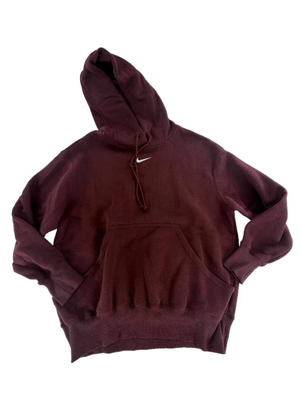 Nike Phoenix Oversized Womens Pullover Hoodie Size Small Burgandy DQ5860-652 - Picture 8 of 16
